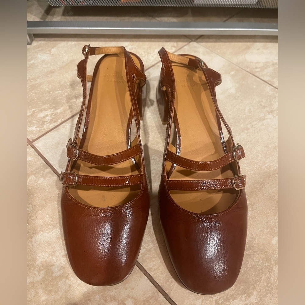 Sezane Paula Babies Polished Camel - Size 9